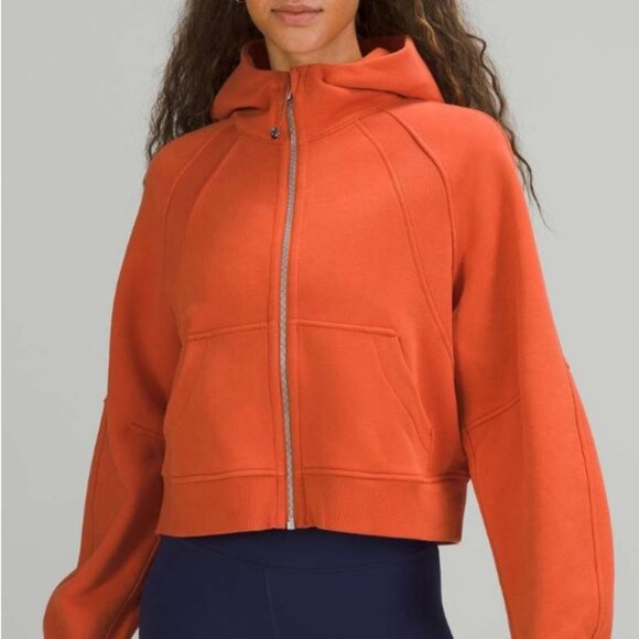 LULULEMON Scuba Oversized Full Zip CANYON Orange XS S  Fleece Hoodie NWOT - Picture 1 of 6
